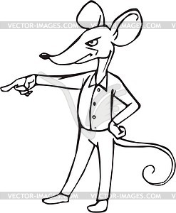 Comic mouse cartoon - vector image