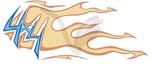 4x4 flame - vector clipart