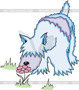 Humorous dog cartoon - vector image