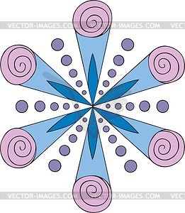 Flower dingbat - vector clipart / vector image