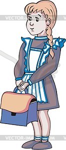 Schoolgirl - vector image