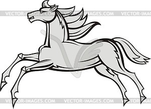 Running horse - vector clipart