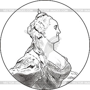 Catherina II The Great - vector clipart