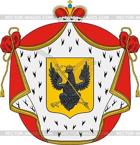 Odoevsky dukes, family coat of arms - vector clipart