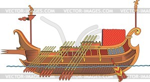 Roman galley - vector clipart