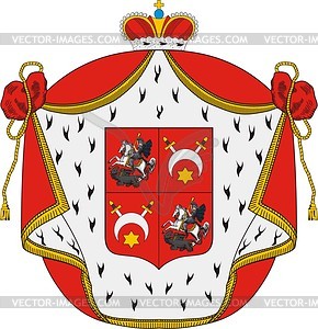 Святополк-Четвертинские (князья), герб - векторный клипарт