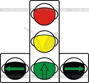 Traffic lights - vector clip art