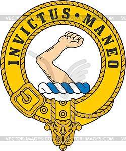 Armstrong clan crest badge - vector clipart