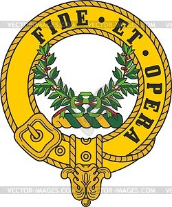 Arthur clan crest badge - vector clipart