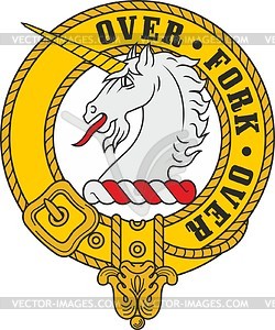 Cunningham clan crest badge - vector clipart