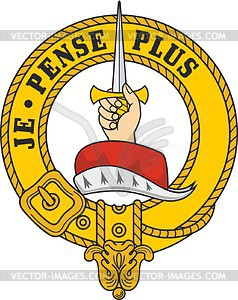 Erskine clan crest badge - vector clipart