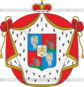 Dashkov dukes, family coat of arms - vector clipart