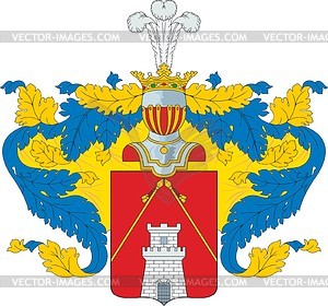 Kromin, family coat of arms - vector clipart