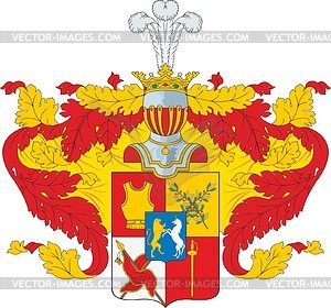 Mansurov, family coat of arms - vector clipart