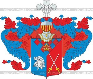 Mikhailov, family coat of arms - vector clipart