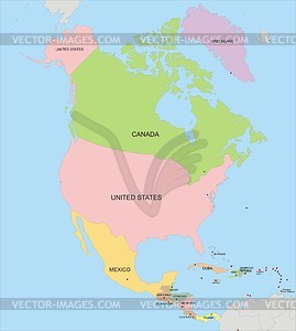 North America map - vector clipart