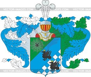 Rykov, family coat of arms - vector clipart