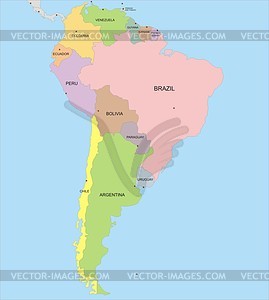 South America map - vector clipart