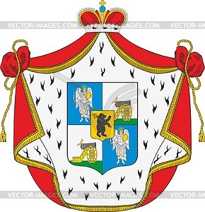 Zasekin and Shakhovsky (dukes), family coat of arms - vector clipart