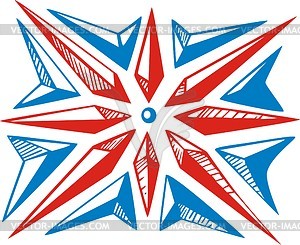 Union Jack tribal tattoo - vector image