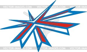 Union Jack tribal tattoo - vector image