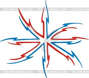 Union Jack tribal tattoo - vector image