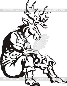 Deer mascot - vector clipart