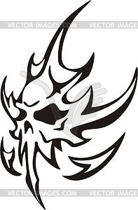 Skull tattoo - vector clip art