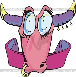 Curious bull template - vector clipart