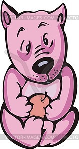 Funny dog cartoon - vector image