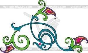 Oriental ornamental pinstripe - vector image