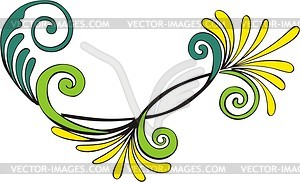 Oriental ornamental pinstripe - vector clip art