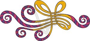 Oriental ornamental pinstripe - royalty-free vector image