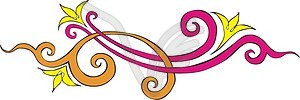 Oriental ornamental pinstripe - vector clipart