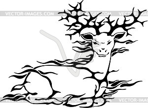 Deer flame - vector clipart / vector image