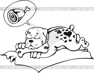 Ludicrous dog cartoon - vector image