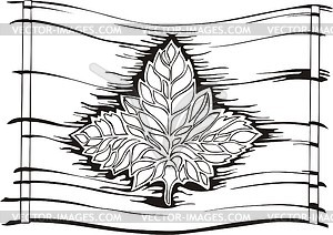 Maple leaf tattoo - vector image