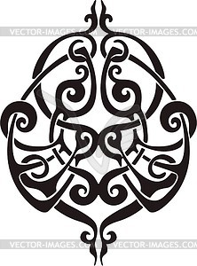 Симметричная декоративная виньетка - векторное изображение клипарта