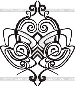 Symmetrical decorative vignette - vector image