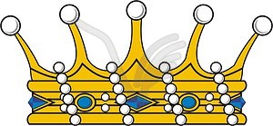 Chevalier crown - color vector clipart