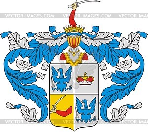 Musin-Pushkin earls, family coat of arms - vector clipart