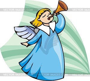 Angel troubadour - vector image