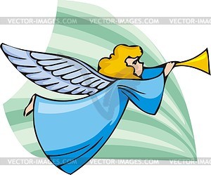 Angel troubadour - vector clipart