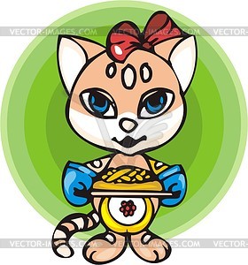 Baking cat - vector clipart