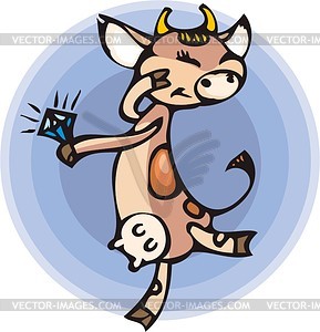 Cow - color vector clipart