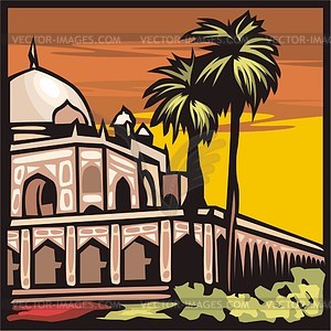 Delhi - color vector clipart