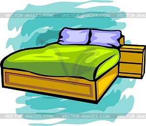 Bed - vector clipart