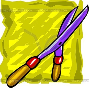 Garden scissors - vector clip art