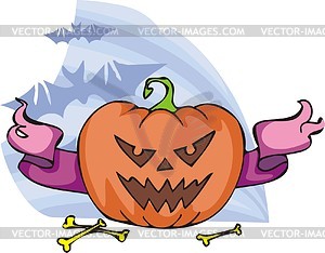 Тыква на Хэллоуин - векторный дизайн
