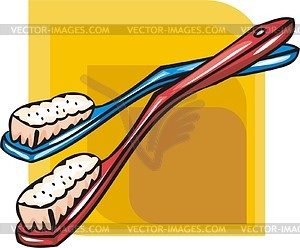 Toothbrushes - royalty-free vector clipart